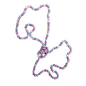 60" Knotted Multicolor Freshwater Pearl Necklace – 8-9mm Baroque Continuous Stra